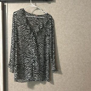 Vintage Victoria's Secret zebra stripe pool cover up sz M